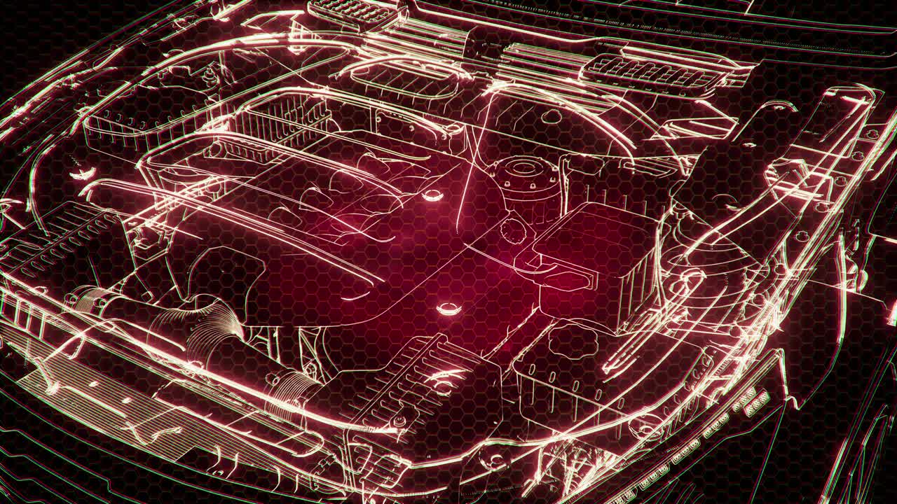 motores de automóviles detallados y otras piezas