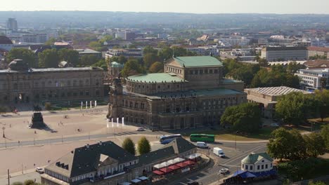 cityscape dresden zwinger, church, opera at elbe