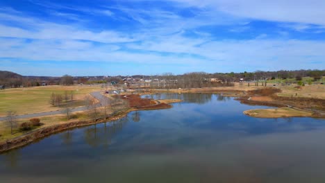 the fishing pond at liberty park in clarksville tennessee