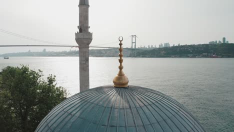 aerial view of beylerbeyi mosque in istanbul