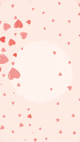 motion graphic of hand drawn hearts background