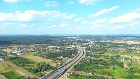 aerial view of goods warehouse