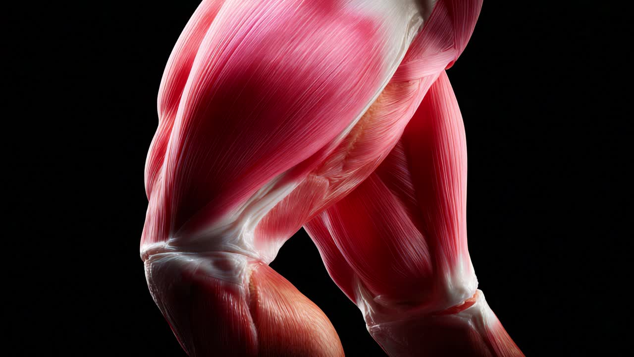 A Detailed Examination of Muscular Structure: Capturing the Intricate Anatomy of Human Muscle Fibers in Stunning Clarity and Depth, Showcasing Power and Functionality