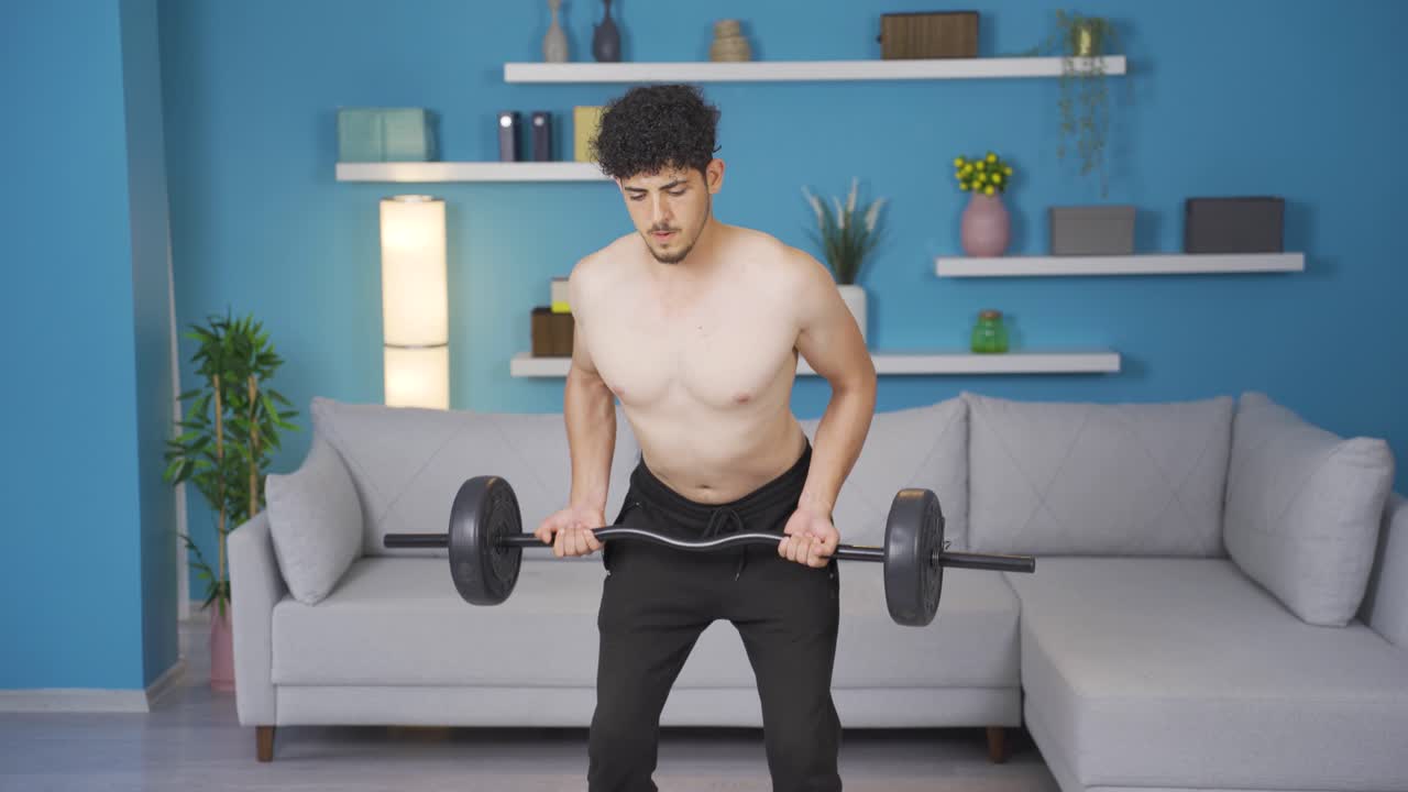 atleta, hombre ejercitando pesas, estilo de vida saludable.