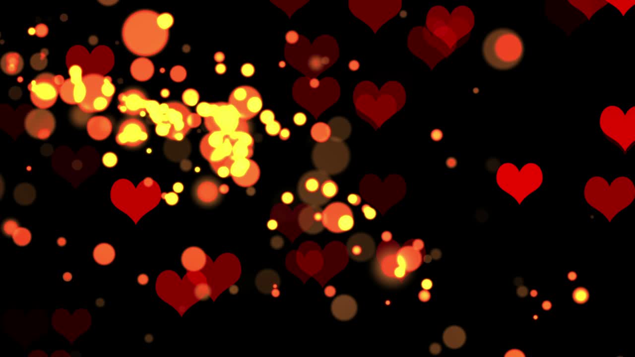 fondo de valentín abstracto con bokeh y corazones