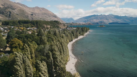 aerial view of wanaka, new zealand