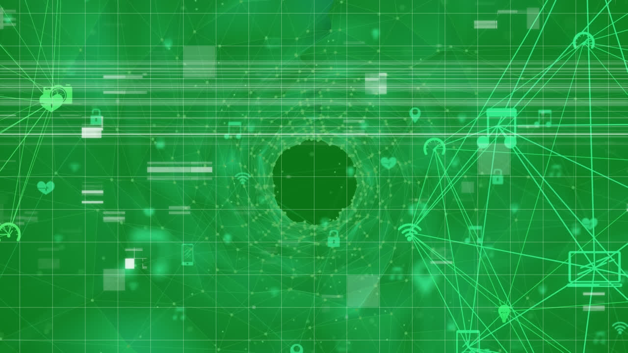 간섭에 대한 연결 네트워크의 애니메이션