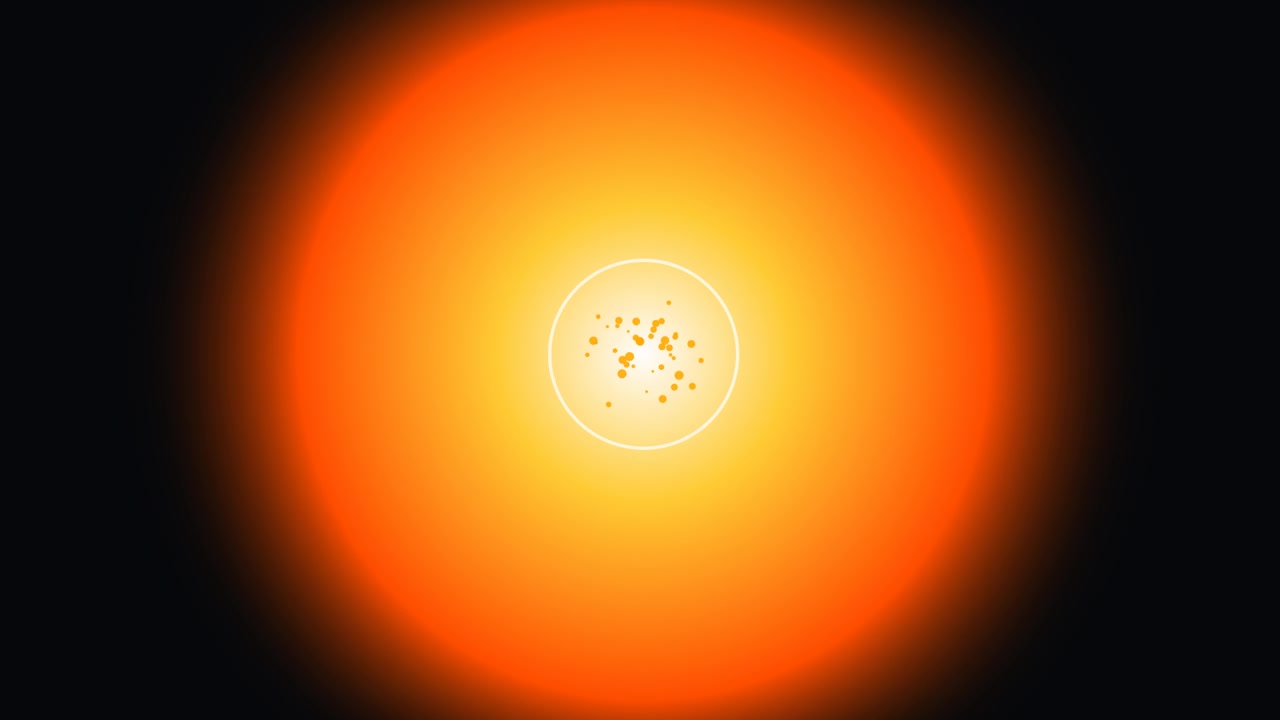 Animated Rocket Launching and Exploding into Glowing Particles
