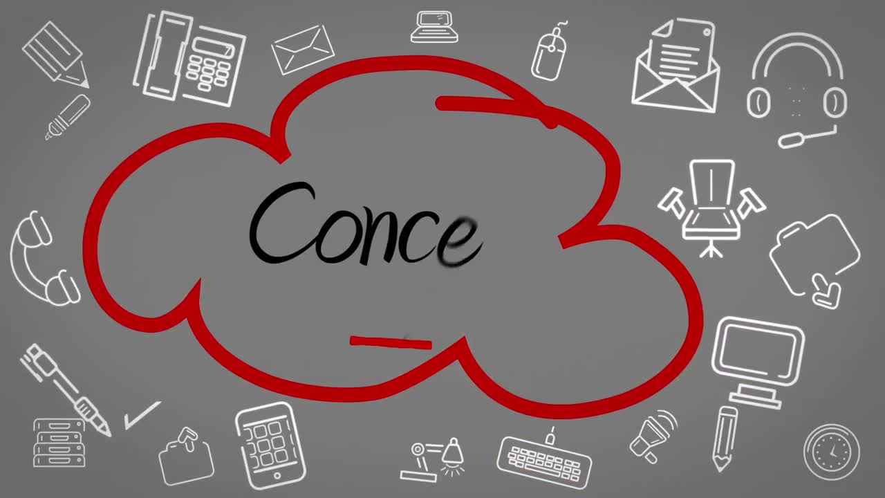 구름 흐름 차트를 그리는 사업가