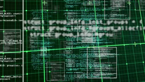 animación del procesamiento de datos en una placa de circuitos informáticos