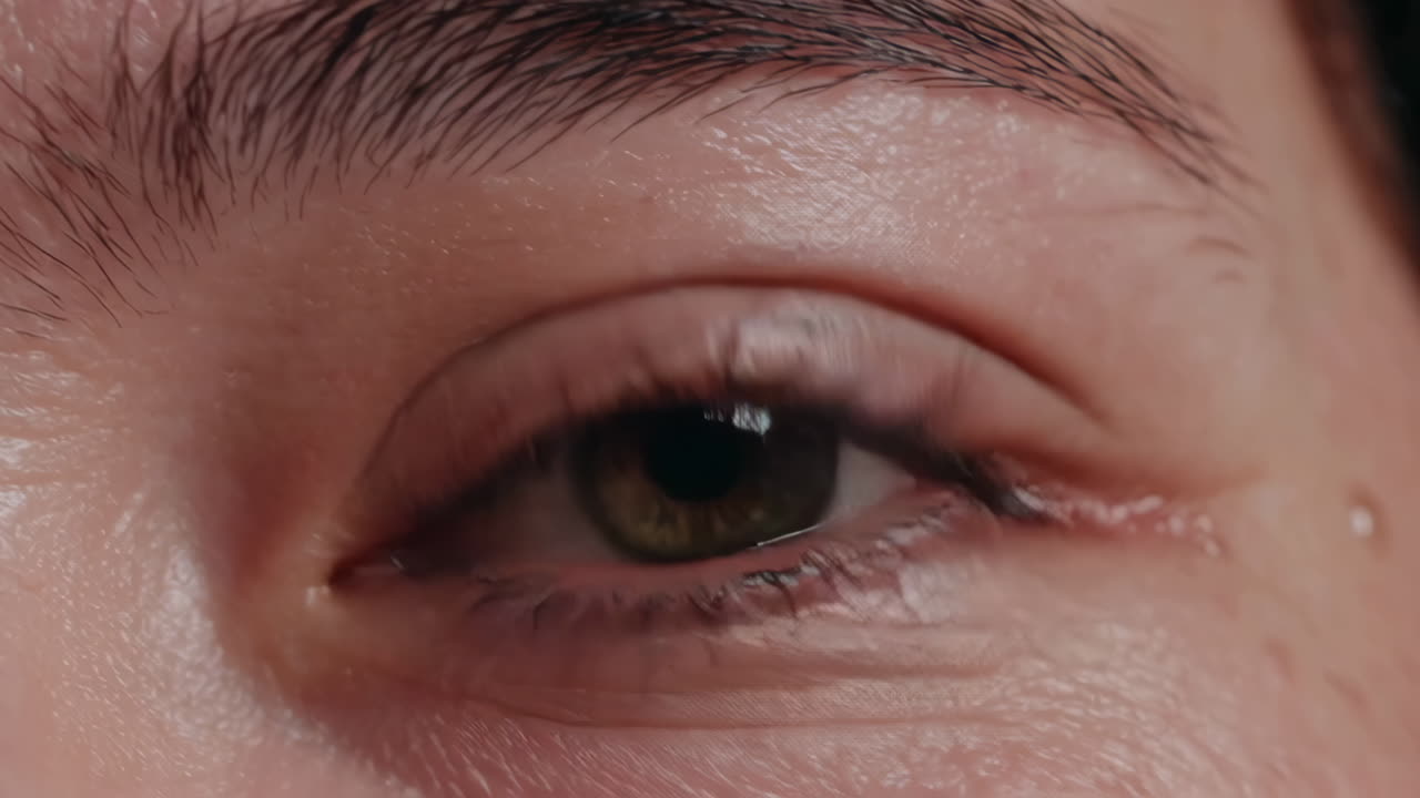 인간 눈의 클로즈업