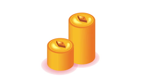 monedas de ethereum animación de dinero criptográfico