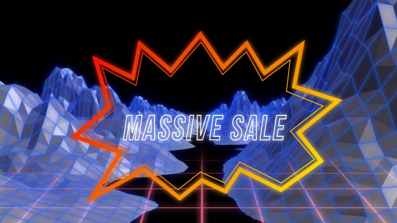 모양과 메타버스 풍경에 대한 대규모 판매의 애니메이션