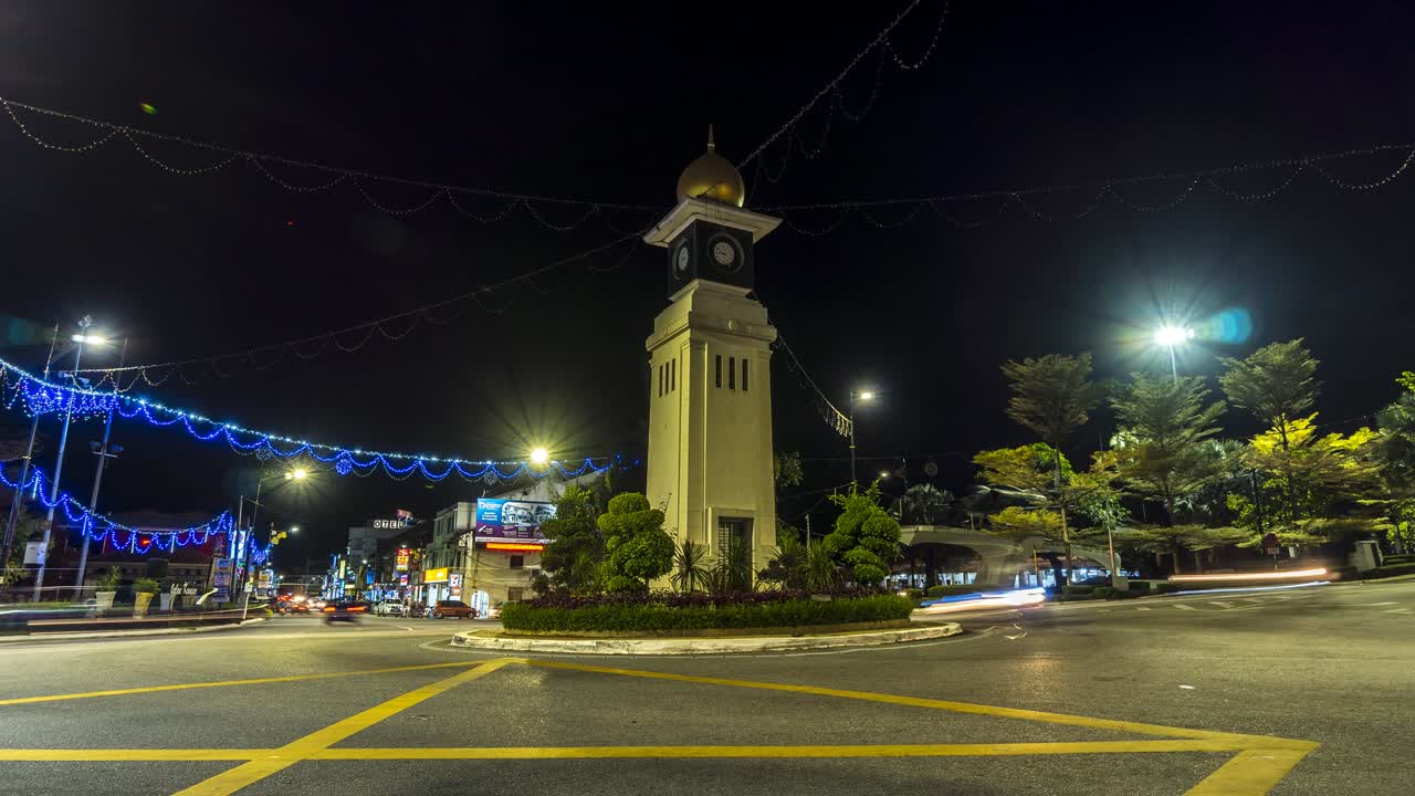 The Clock tower roundabout at the Kuala Kangsar, Malaysia