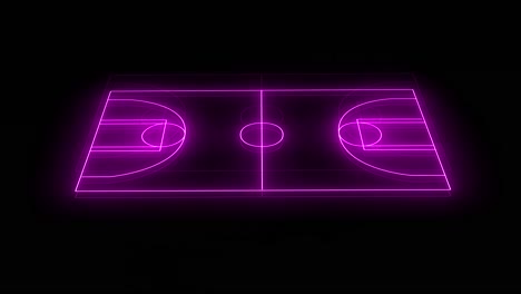 Animation-of-pink-neon-sports-stadium-on-black-background