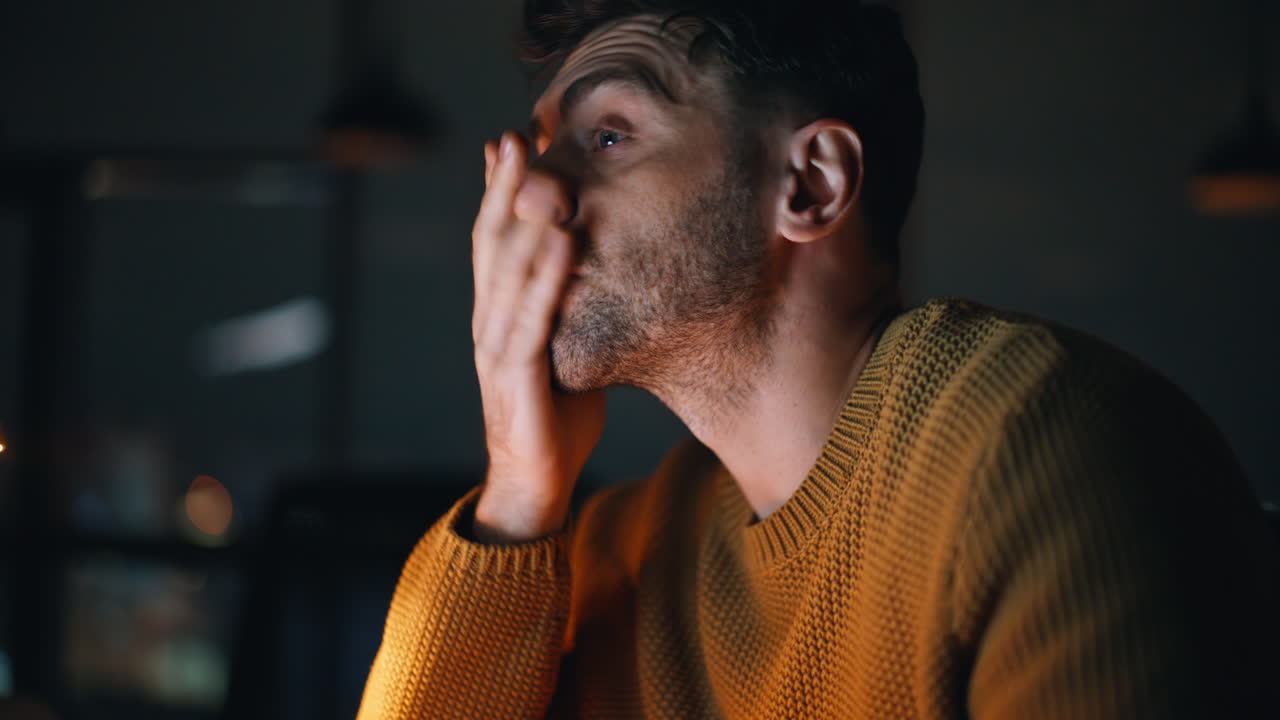 Worried and stressed man