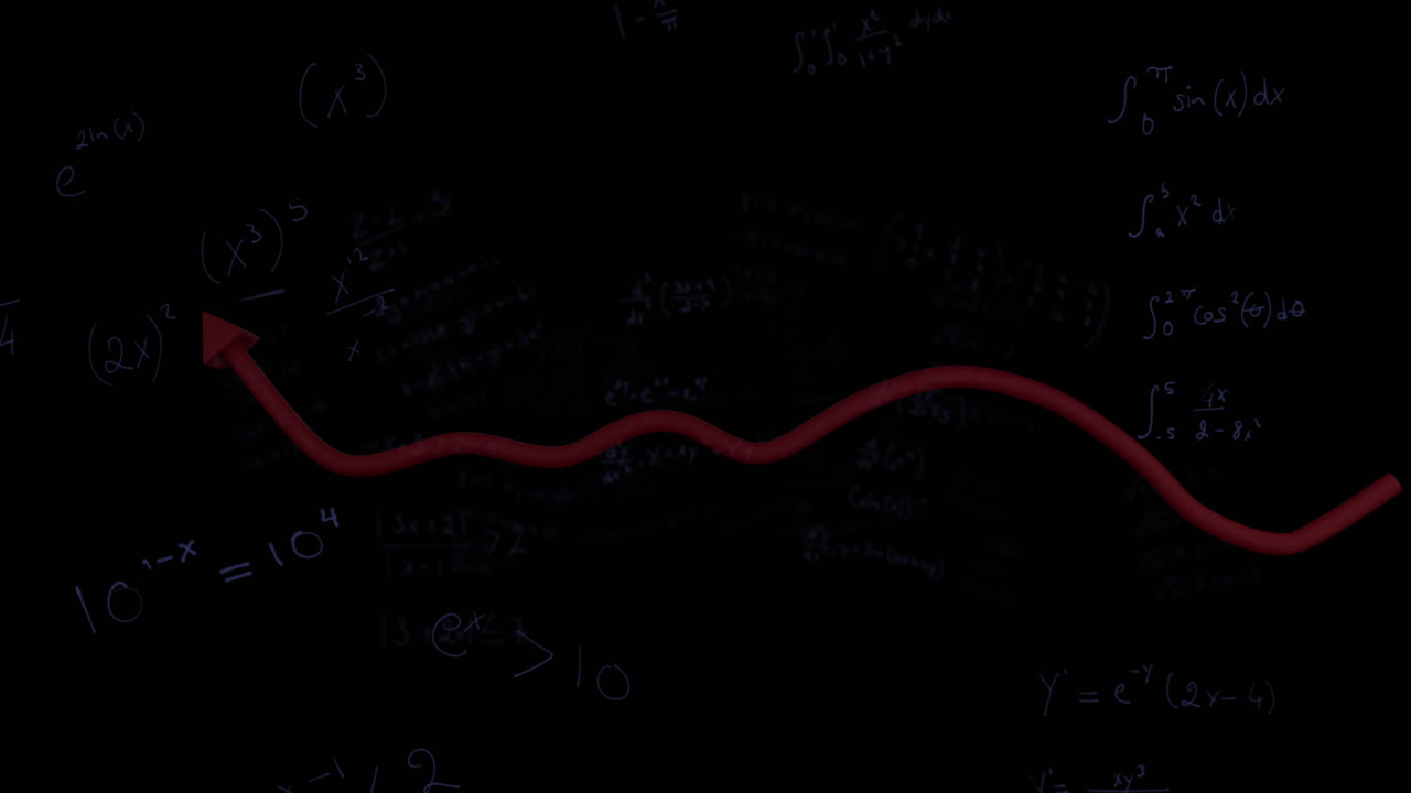 검은색 배경 위의 데이터 처리 애니메이션
