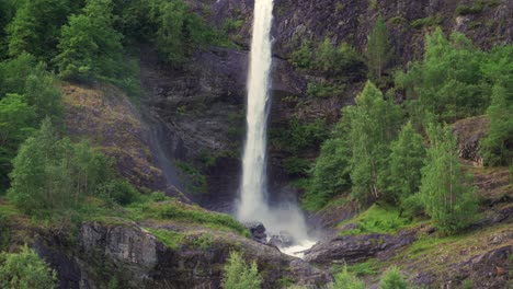 one of the many waterfalls on the shores of the naeroy fjord