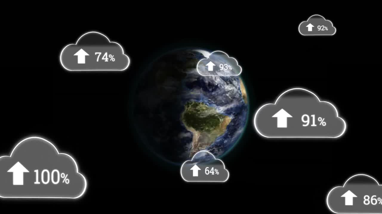 cargar en la nube digital en todo el mundo
