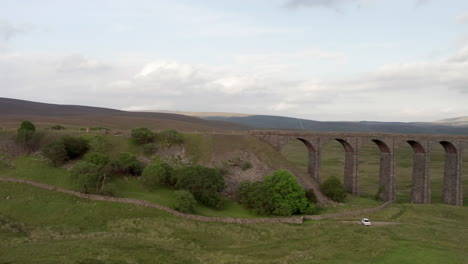 left to right truck of ribblehead viaduct in the yorkshire dales national park