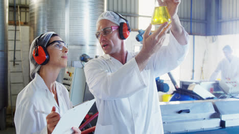 Técnicos-Examinando-El-Aceite-De-Oliva.