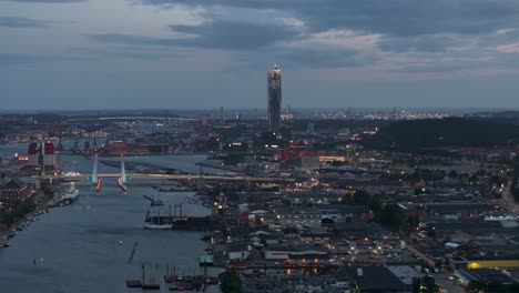 Lights-in-night-city-of-Gothenburg