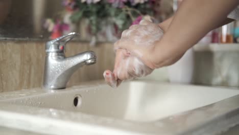 washing hands