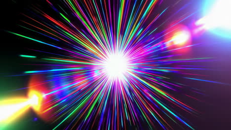 vibrant colorful light rays explosion background