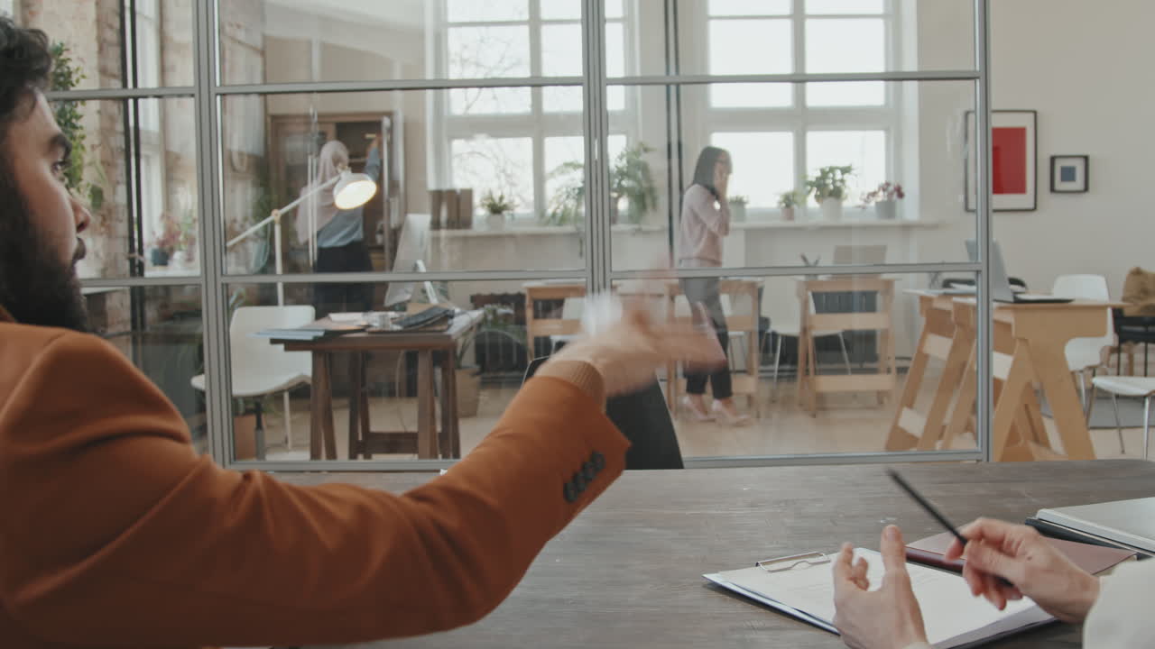 Man Storming Out After Being Laid Off