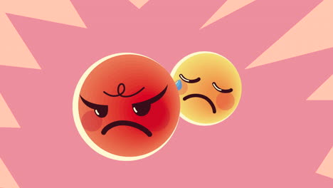 angry and sad emojis