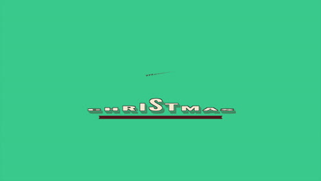 texto moderno de feliz navidad en fondo verde