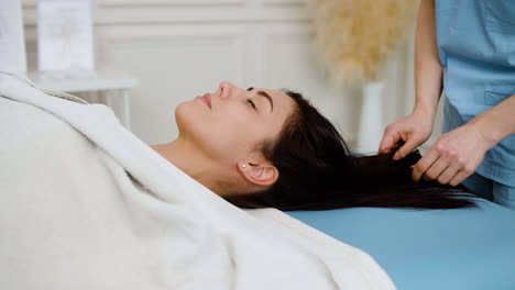 woman receiving a massage