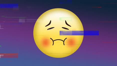 Emoji-De-Cara-Triste-Con-Ruido-De-Píxeles