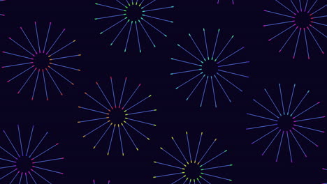 seamless neon futuristic circles pattern on black gradient