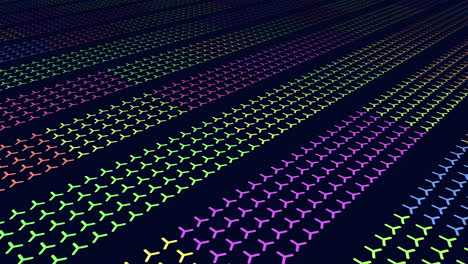 Colorful maze intricate grid of colored lines engages the eye
