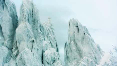 frozen mountain peaks