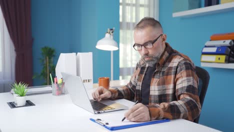 home office worker adult man.