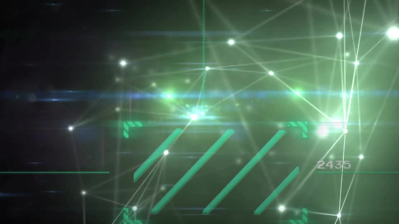 스캐너를 통해 연결 네트워크의 애니메이션