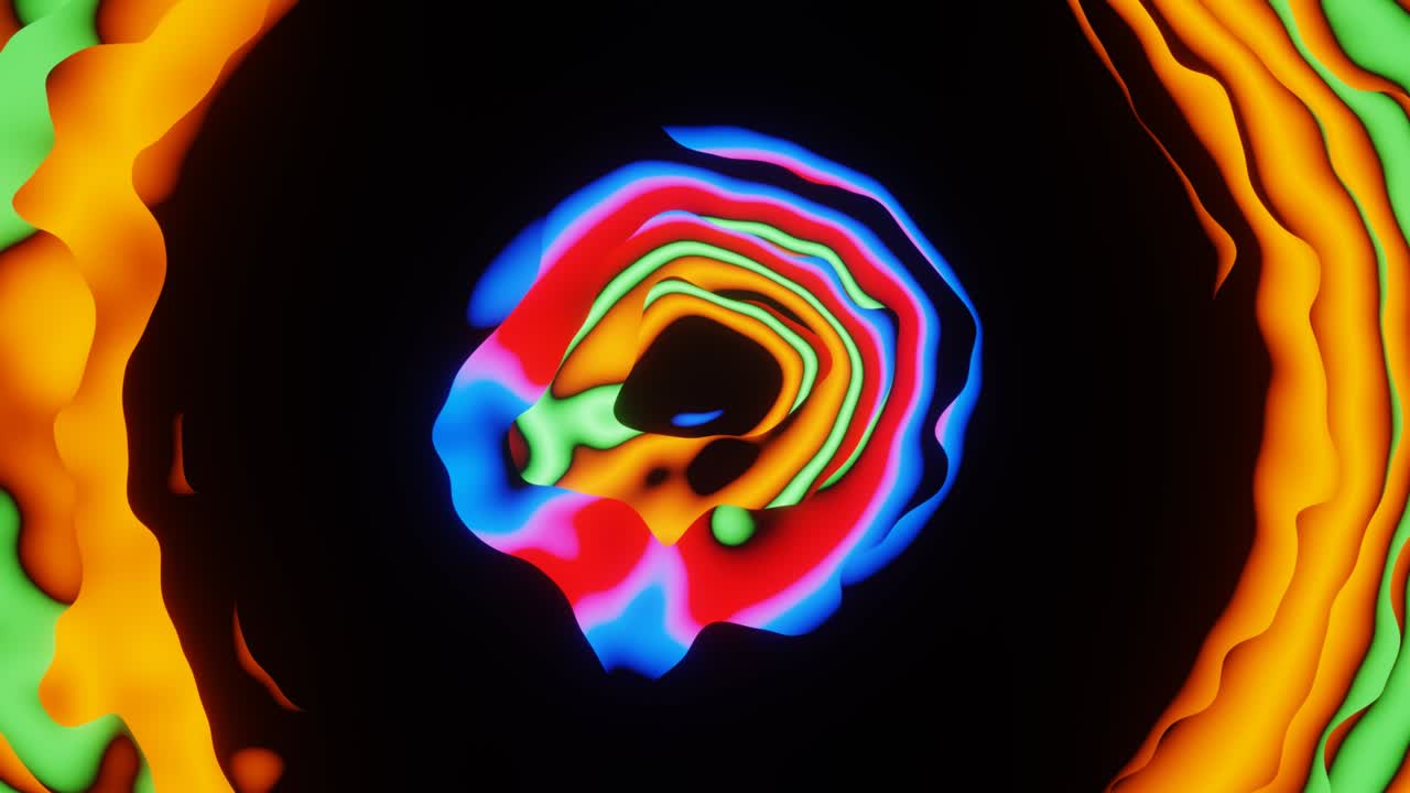 brillos radiales multicolores de un fondo en bucle.