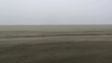 storm winds blowing over the beach sand -wide