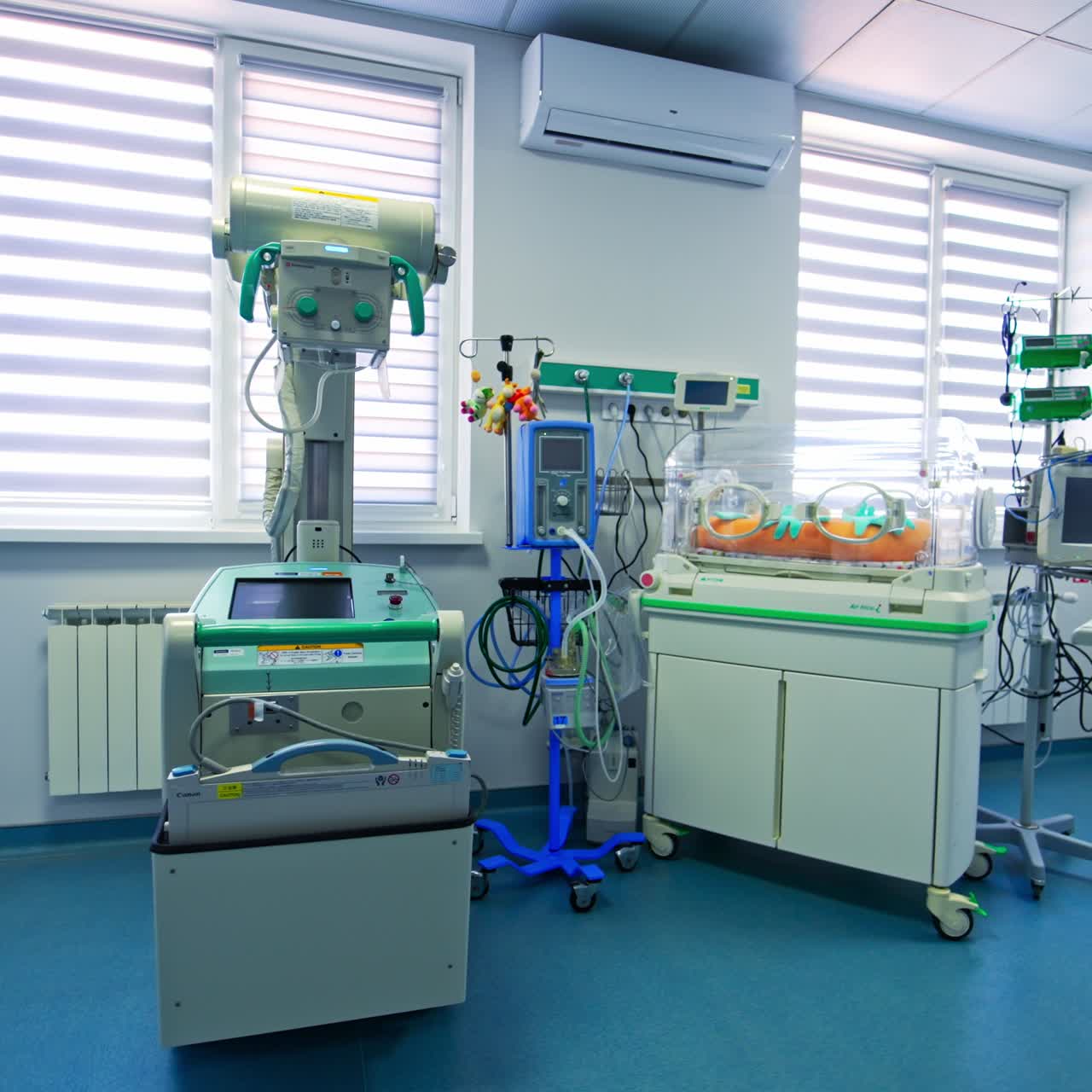 Emergency medical healthcare treatment. Surgery hospital equipment