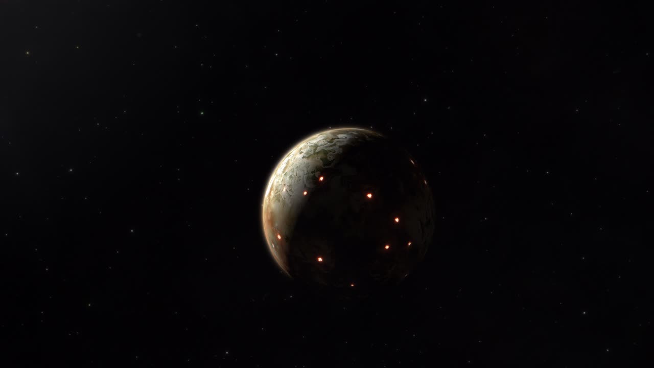 medio de establecimiento de la toma de la luna volcánica io