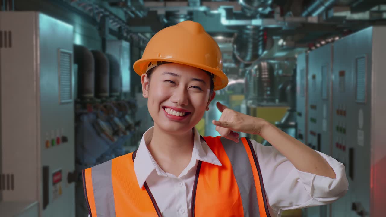 Engineer Calling for Help in a Factory