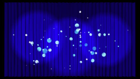 animación de puntos que se mueven por el escenario.