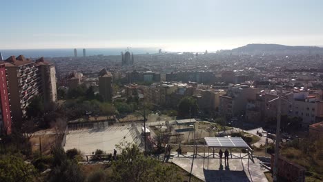 footage filmed in barcelona to montjuic mountain with dji mini 2 in 4k