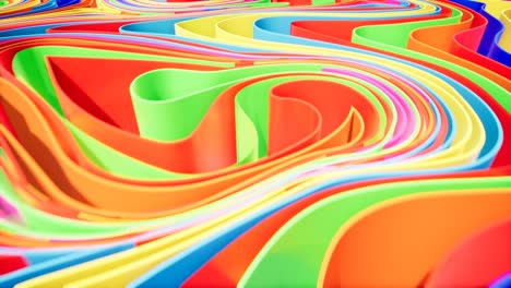 animación de gradiente de onda colorida.. futuros patrones geométricos fondo de movimiento. renderización 3d 4k