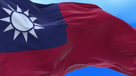 seamless loop of taiwan flag.