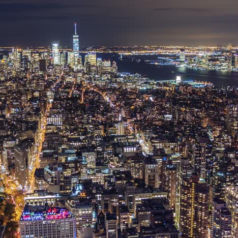 manhattan new york - aerial timelapse