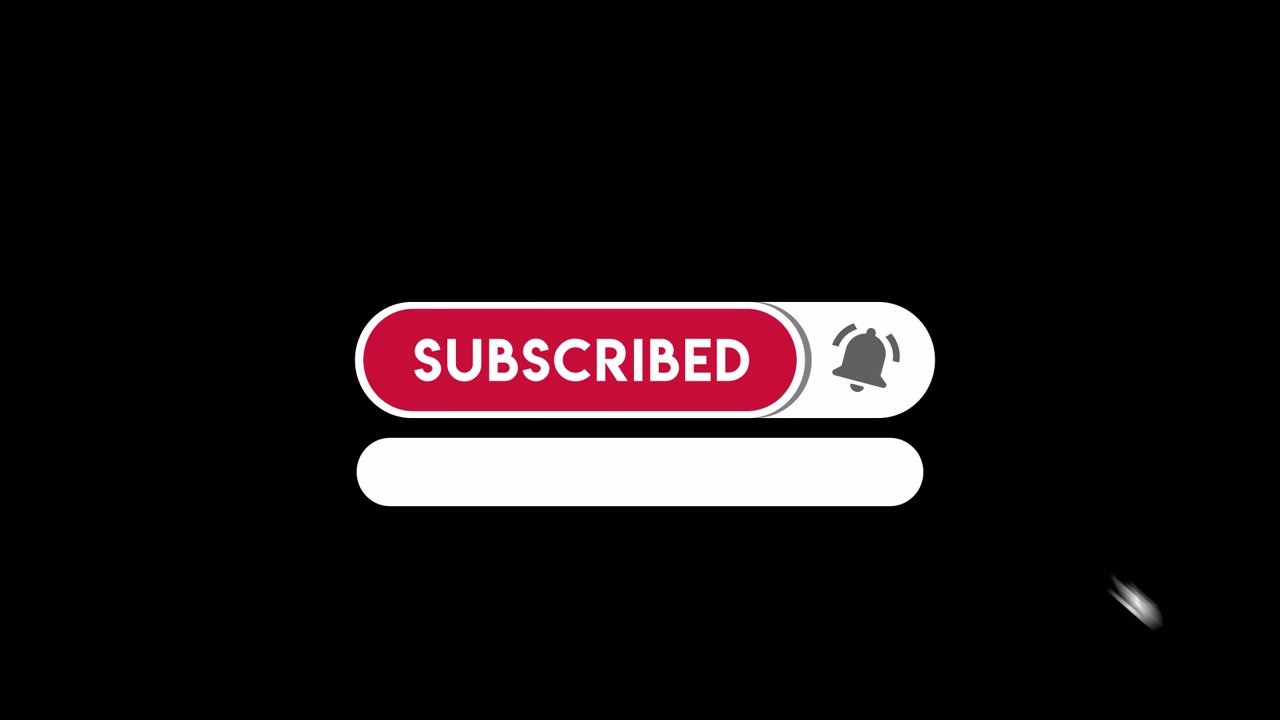 Animated Mouse Cursor Clicking Subscribe Button and Notification Bell