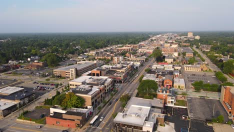 dearborn downtown, iconic cinema looks of old township in america. michigan, usa